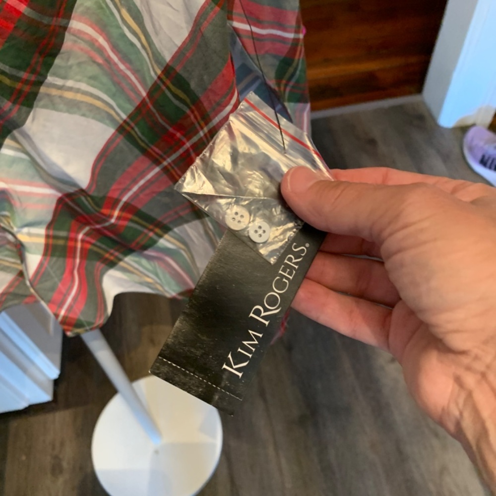 Kim Rogers easy care plaid shirt. NWT. Retsil‎ 46 - Picture 4 of 6